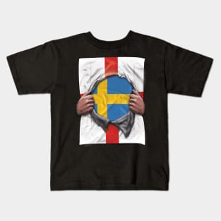 Sweden Flag English Flag Ripped - Gift for Swede From Sweden Kids T-Shirt